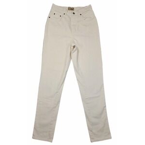 Vintage NY Line Jeans Womens Size 8 White High Waisted Straight Leg Denim
